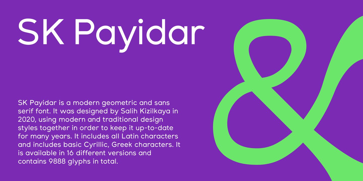 Пример шрифта SK Payidar Rounded Bold Italic